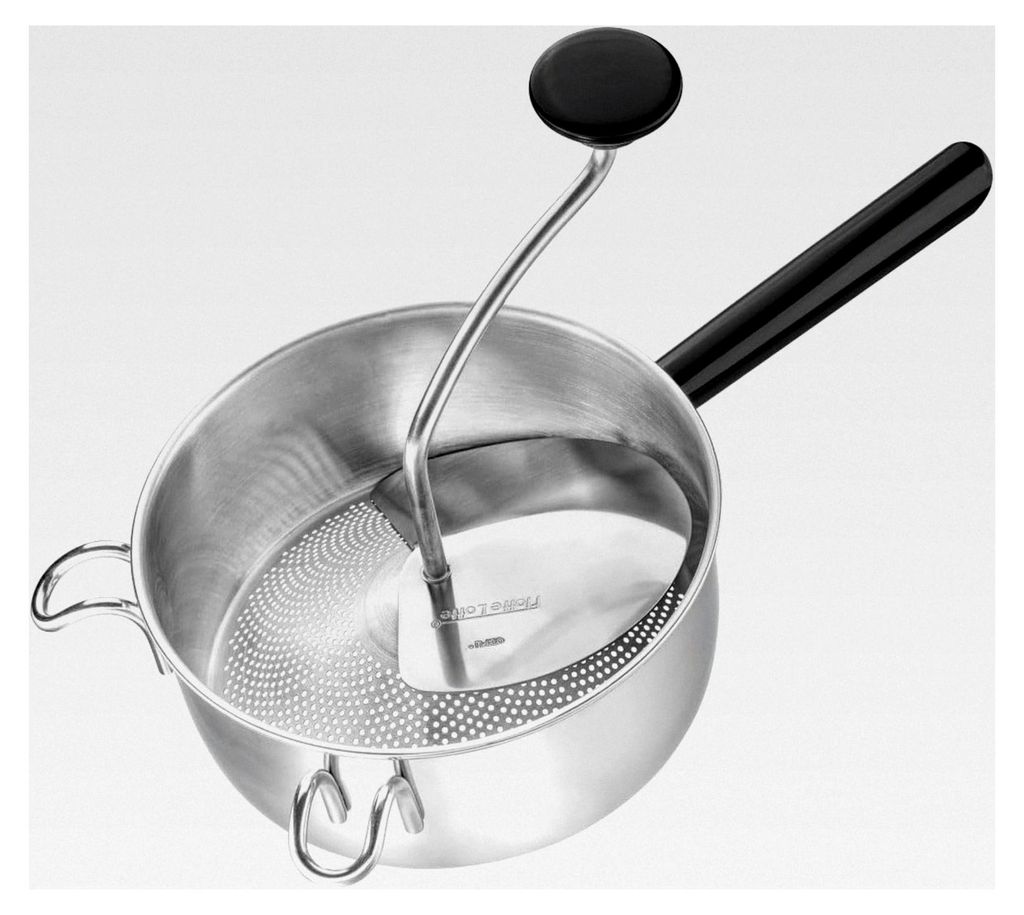 Passiergerät Original FLOTTE LOTTE - Edelstahl Passiermühle mit 2-mm-Lochung, 1,5 l und Abstreiffunktion, Küchenklassiker für Gemüse, Obst und...