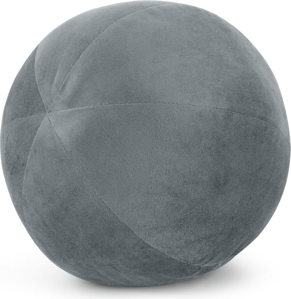 EUROFIRANY | Sofakissen - Kugel 24 cm - silberfarbenes Kissen – Modern