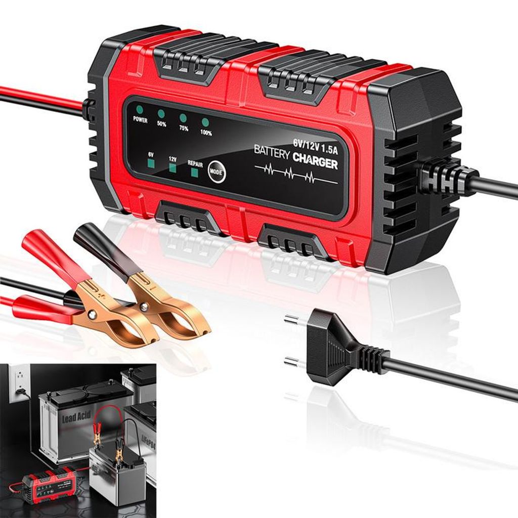 Automatisches Autobatterie-Erhaltungsladegerät – 1,5A Produktbild 