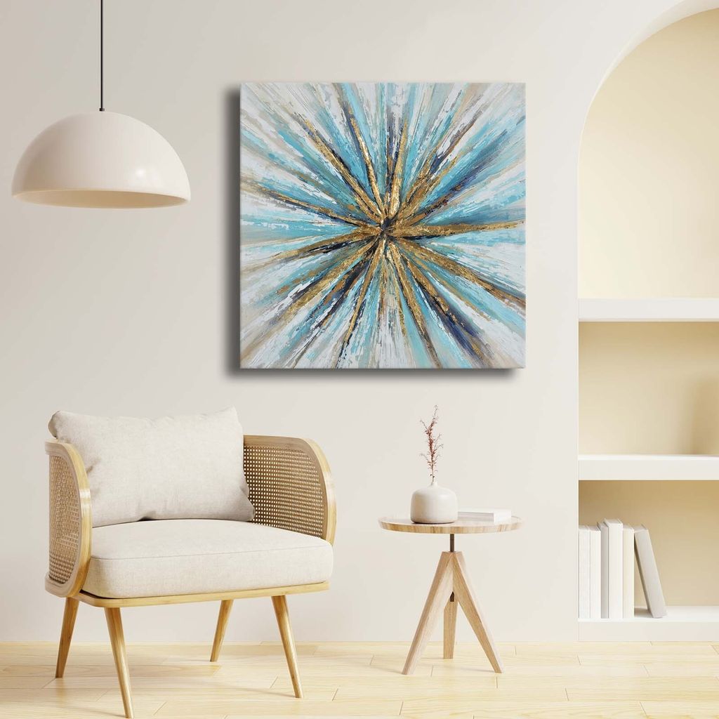 Wallity, 6969softc-001, Dekorative Leinwandmalerei, 100 % LEINWAND, Mehrfarbig, 69 x 69 cm