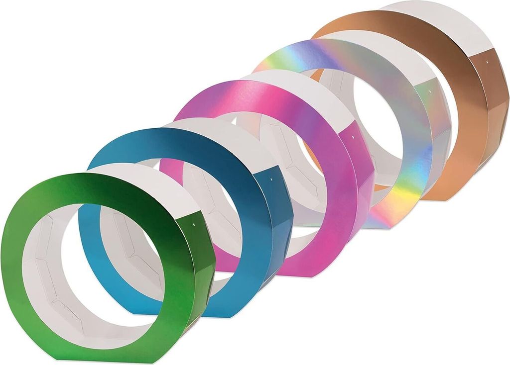folia Laternen-Zuschnitt Metallic rund farbig sortiert 5 Produktbild 