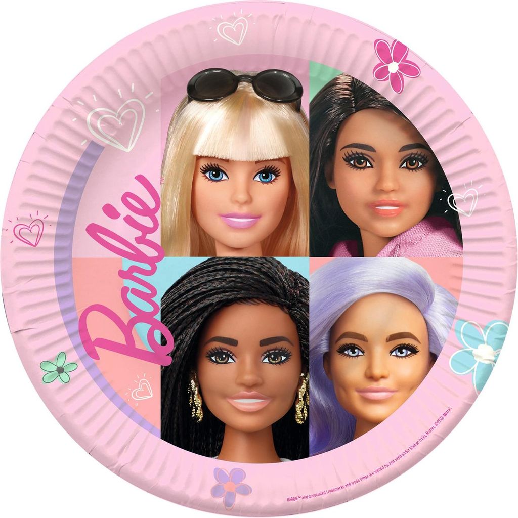 Amscan Teller Barbie Süßes Leben (8St.)