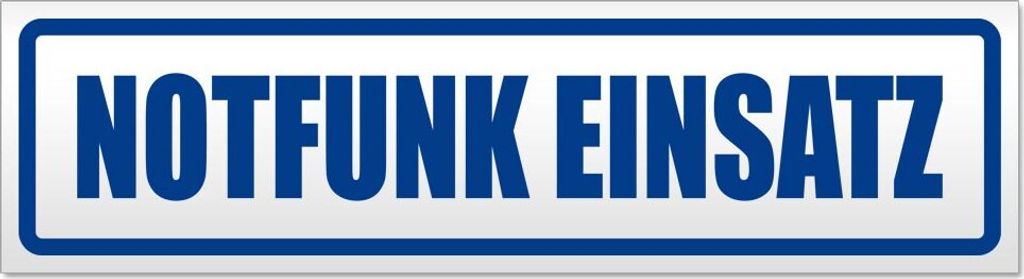 Notfunk Einsatz Magnetschild Schild magnetisch