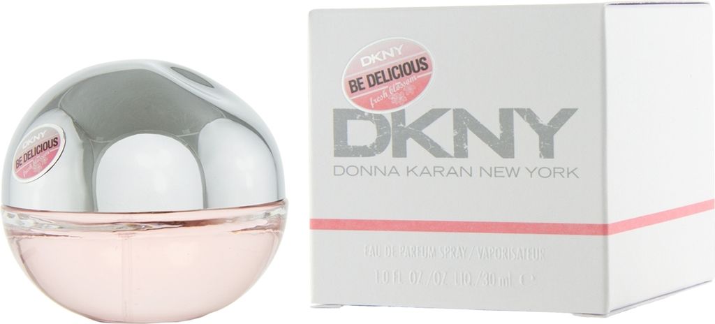 A perfume bottle and its box are displayed side-by-side against a white background.
