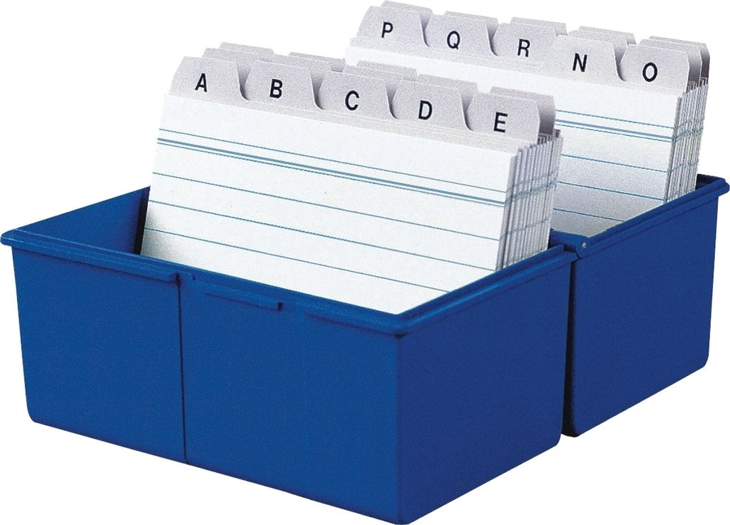 HAN 975-14D 3x Karteibox DIN A5 quer, blau