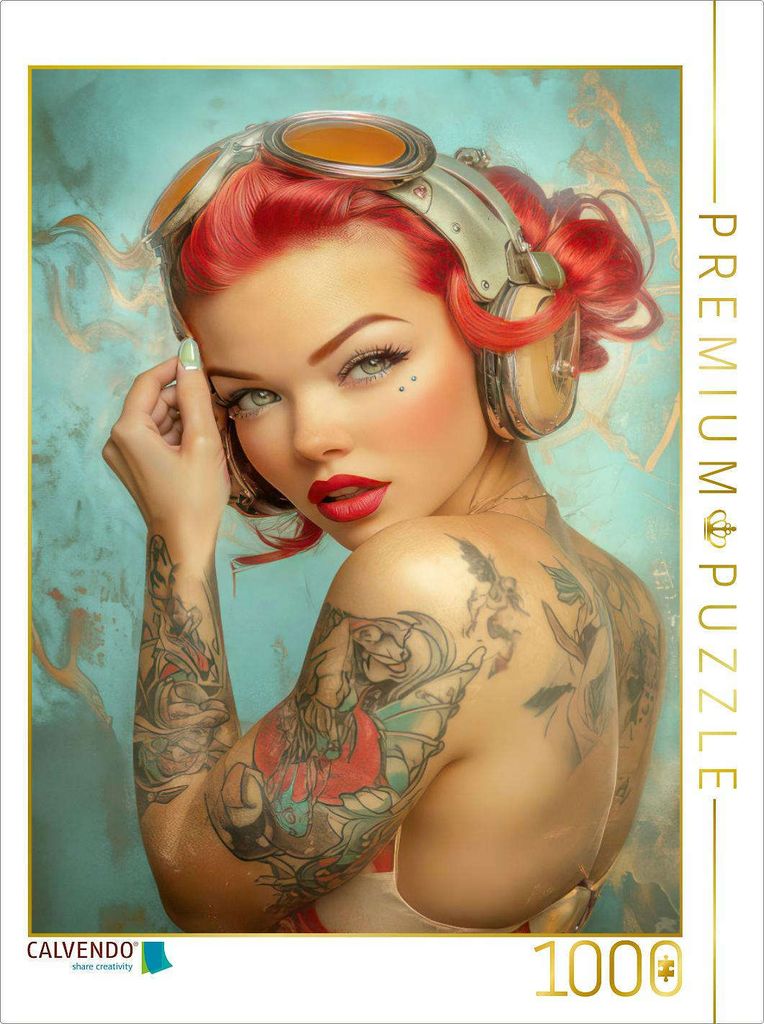 CALVENDO Puzzle Pin-up Girls | 1000 Teile Lege-Größe 64x48cm Foto-Puzzle für glückliche Stunden