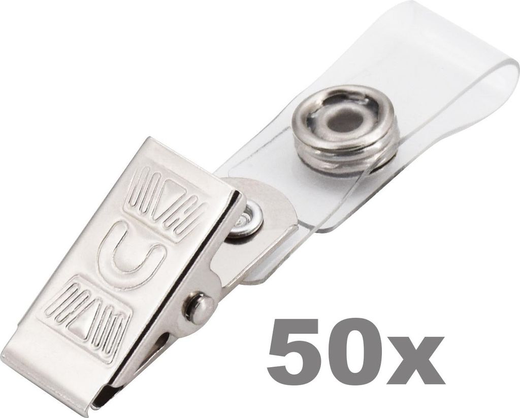 50 x Tifler Clip für Ausweiskartenhalter