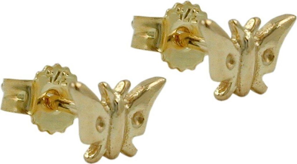 Ohrstecker Stecker Goldschmuck Schmetterling 9Kt 375 Gelbgold Ohrschmuck Damen