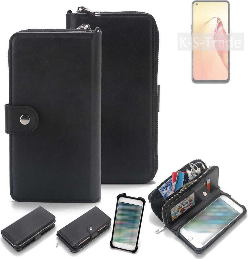 K-S-Trade 2in1 Handyhülle Schutzhülle kompatibel mit Oppo F21s Pro 5G & Portemonnee Cover Handy Hülle Case Etui Geldbörse Wallet Bookstyle Hülle