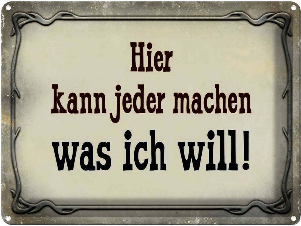 vianmo Blechschild 30x40 cm kann jeder machen was ich will Spruch Zitat