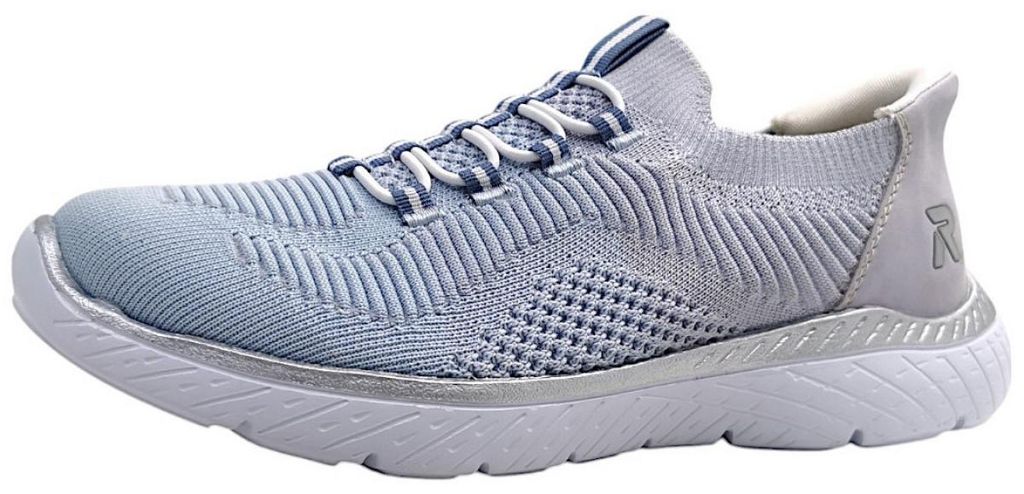 Scarpe da donna Rieker Knitup219/Morelia, mocassini, blu, Immagine del prodotto 