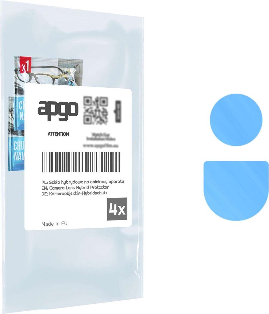 apgo 4 Stück Hybrid Kameraschutz, Kamera-Schutzglas kompatibel mit Oppo Reno 10 Pro, Linsenschutz, 9H Härte, Schutz für Kameraobjektiv, Anti-Kra...