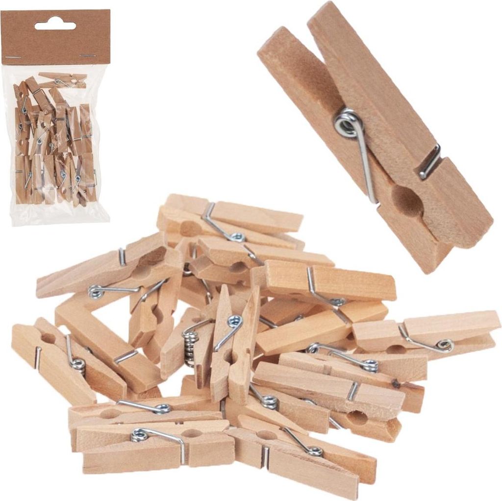Wäscheklammern Aus Holz Mini-Clips Dekoration 50 Put