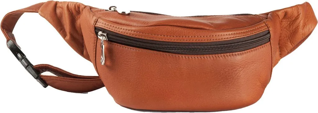 Sacoche banane en cuir marron clair avec sangle réglable Harold's
