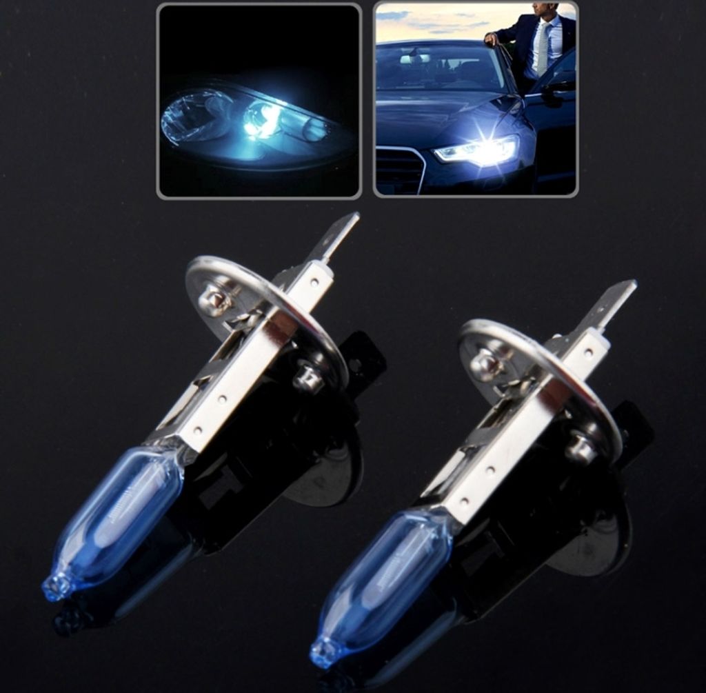 HOD H1 Halogen Bulb, Super White Car Scheinwerfer Bulb, 12 V / 100W, 6000K 2400 LM (Pair)