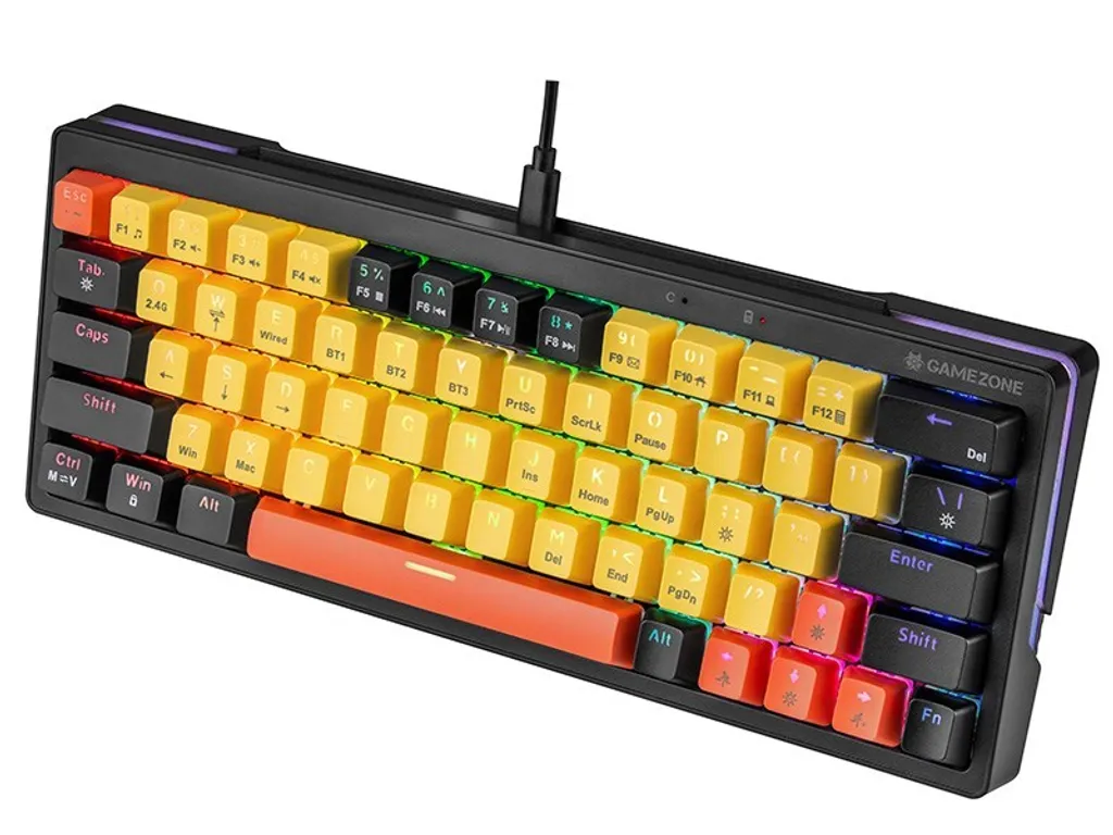 Clavier mécanique Tracer Gamezone EVO2 Hot Swap 63 Yellow Gaming