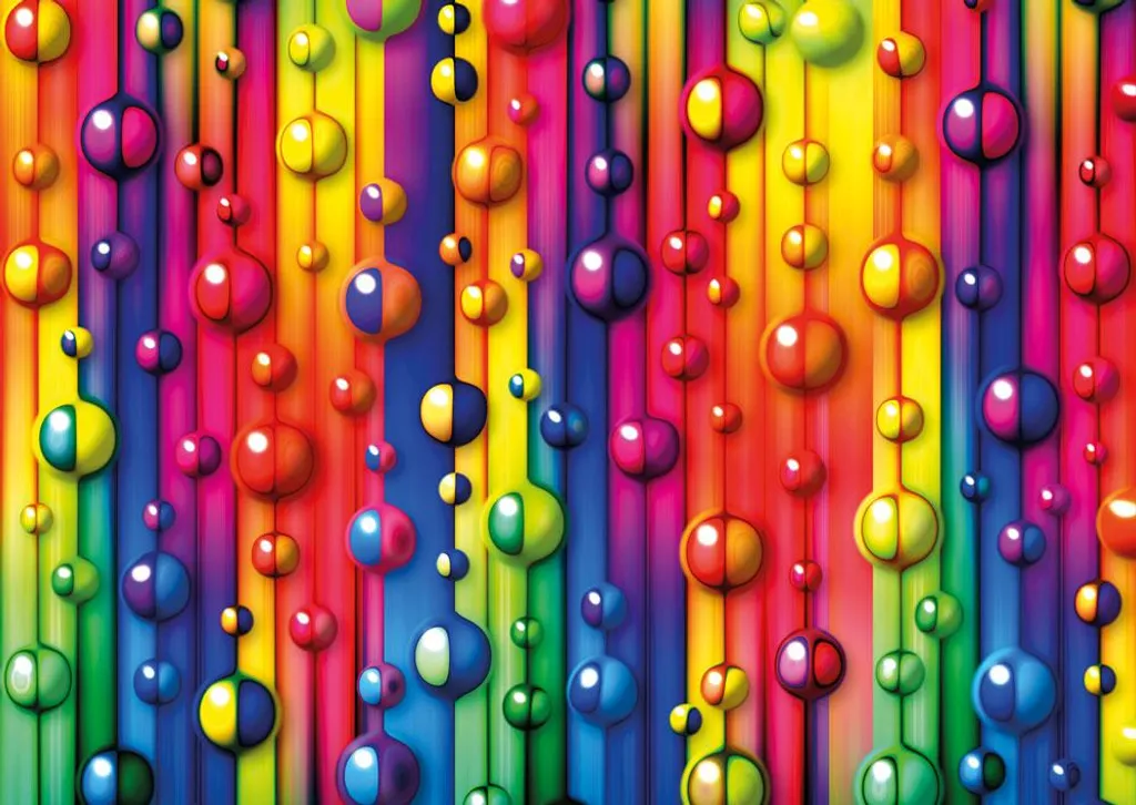 Puzzle 1000 pièces multicolore haute définition Yazz Bubbles