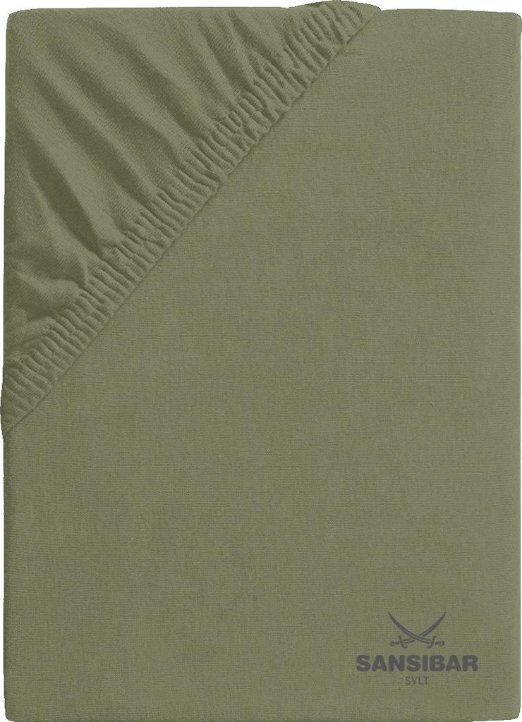Spannbettlaken SANSIBAR Jersey BL 180x200 cm grün Spannbetttuch