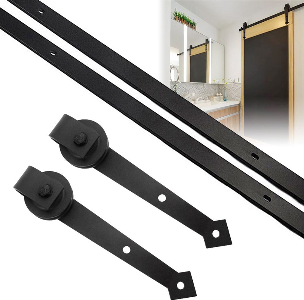 SWANEW Schiebetürsystem Schiebetürbeschlag Set Schiebetür Holzschiebetür—Arrow—363cm