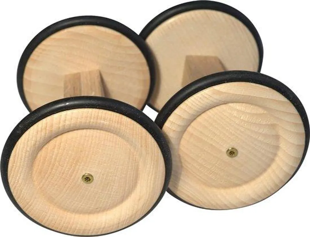 Roue 120 mm en bois de hêtre et caoutchouc silencieuse - Haute résistance