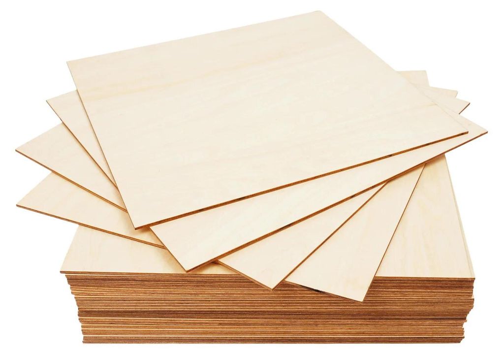 Lindenholz Sperrholzplatten - Holzplatten - 40 x 40 cm - 3 mm Stärke - 30 Stück - Unbehandelt - Glatt für Gravur & Basteln - Ca. 12 % Feuchtegehalt