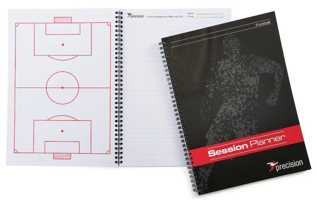 Precision Football Planificateur d'entraînement A4 Bloc-notes Noir 6 pcs