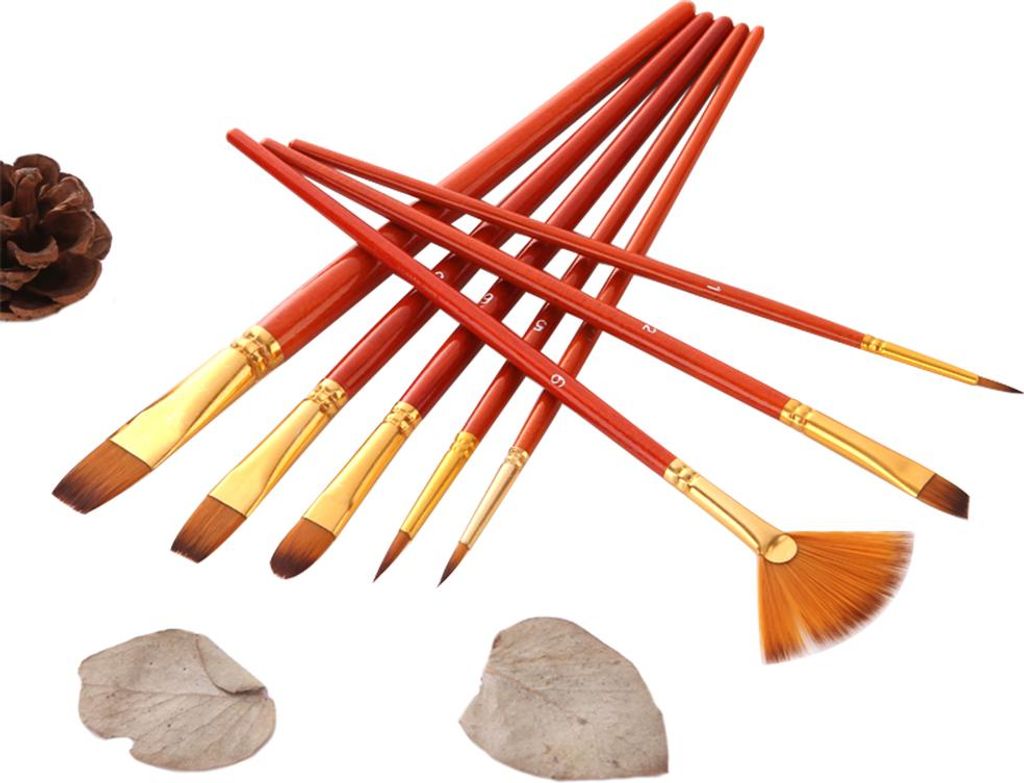 Jeffergarden 10-teiliges Pinselset aus Nylonhaar mit Massivholzgriff fr Aquarell-, Acryl- und ?lmalerei, F?cherf?rmiger Stift fr Knstler, Studenten...