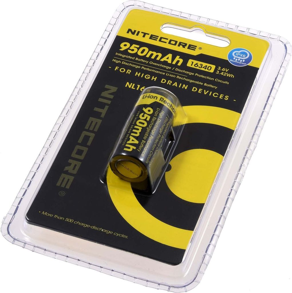 Nitecore NL169 16340 950mAh 3,6V Akku Produktbild 
