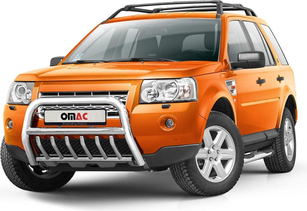 Frontbügel Frontschutzbügel für Land Rover Freelander 2007-2014 ABE Stahl Silber