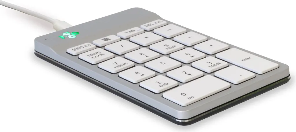 Pavé numérique filaire R-Go Numpad Break blanc avec indicateur de pause