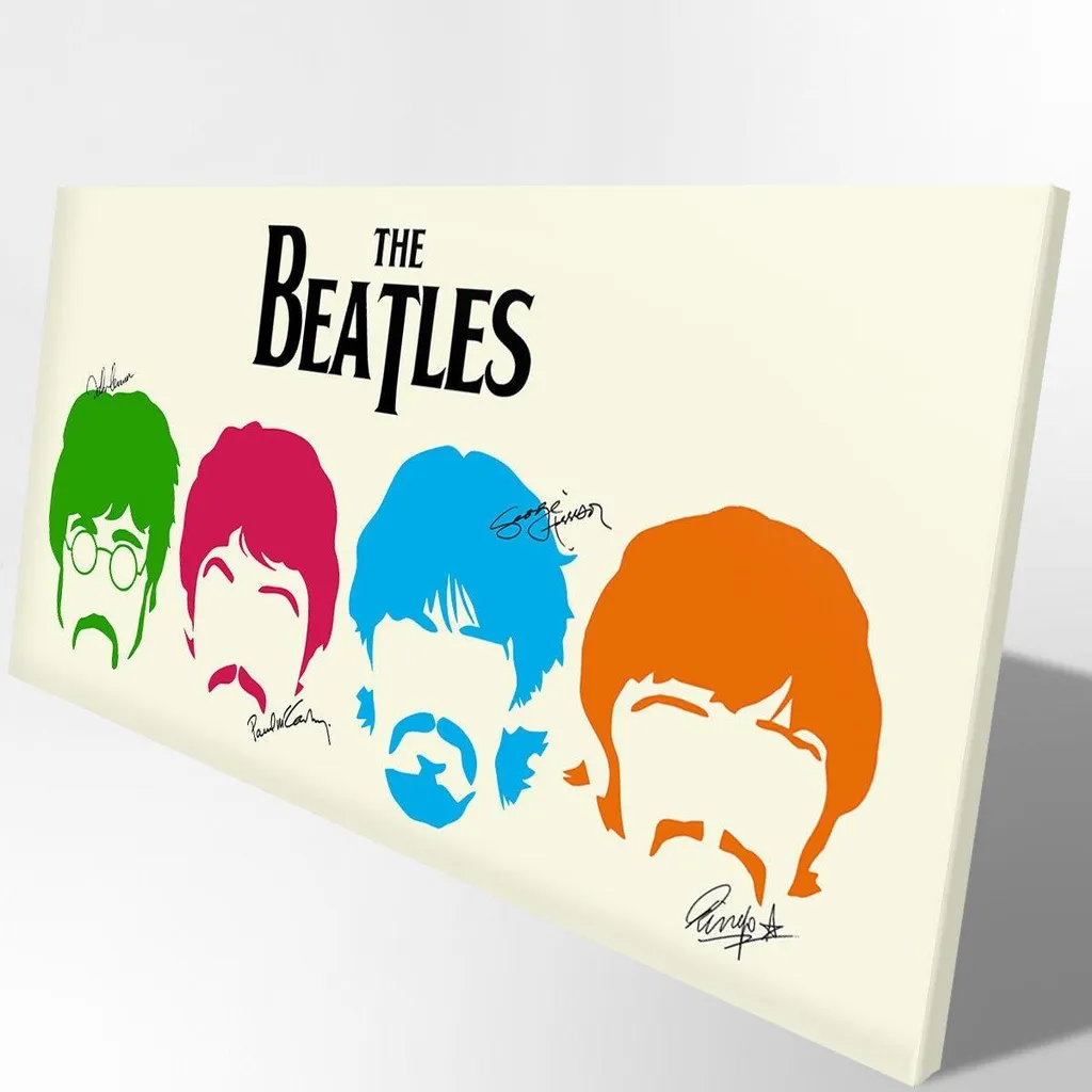 Offerta Quadro Beatles Sign 100x50 cm Telaio Legno - Facile da Appendere