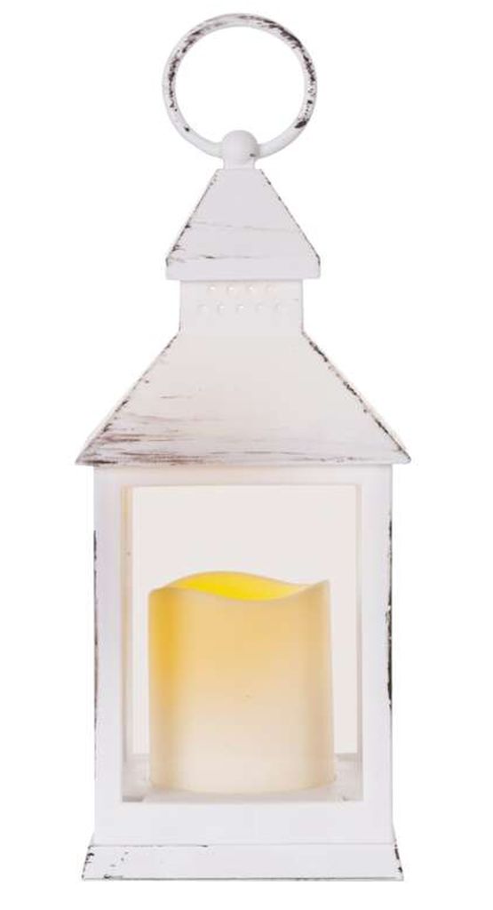 Lampion LED świeczka 24cm 3xAAA biały timer biały DCLV01 Zdjęcie produktu 