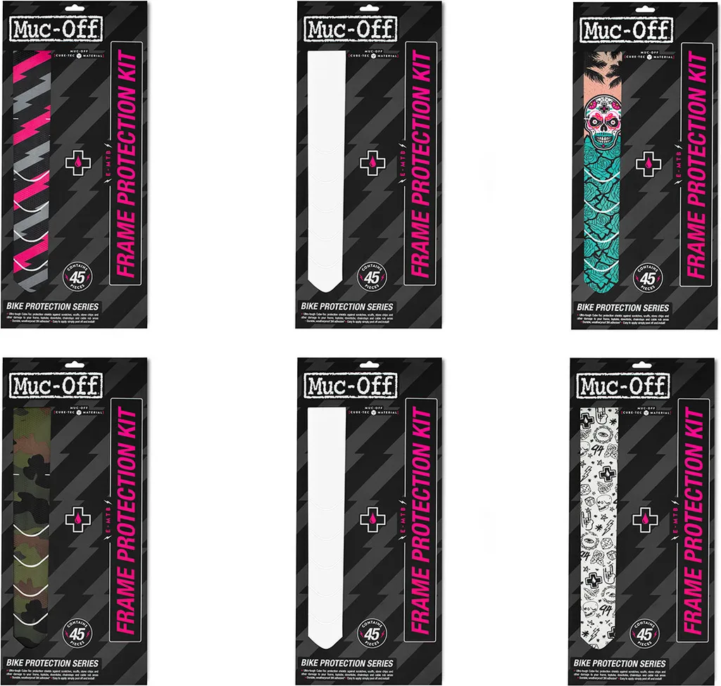 Kit protection cadre E-MTB Muc-Off Bolt Pink pour sorties Enduro
