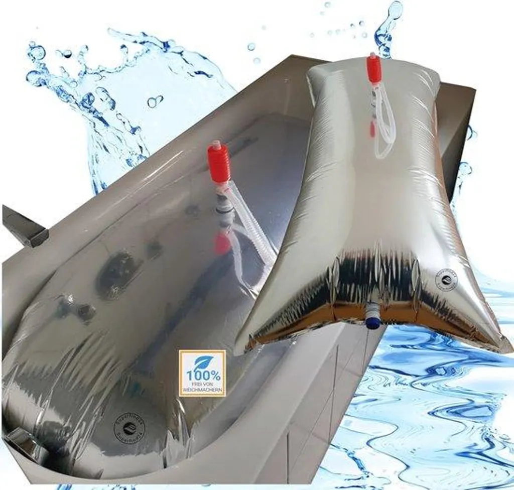 Réserve d'eau de secours 220L, solution anti-coupure pour baignoire