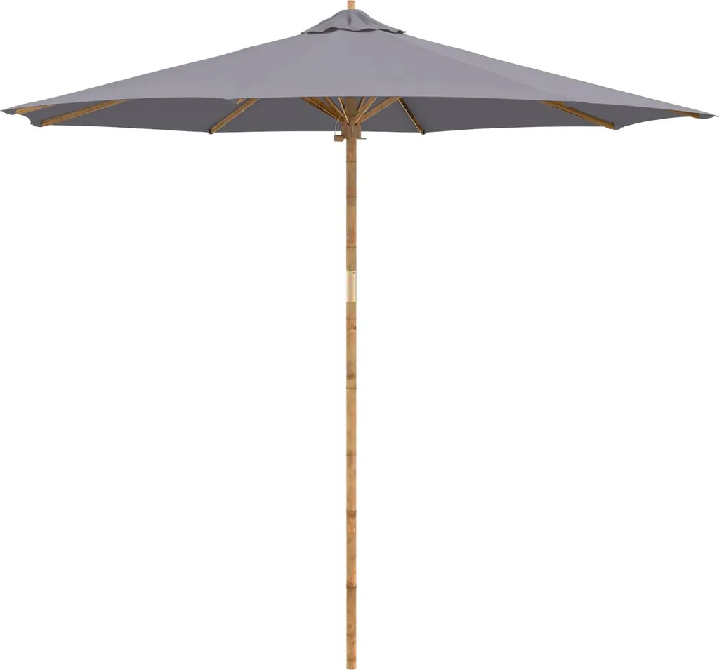 vidaXL Ombrellone da giardino grigio scuro Ø 270 x 260 cm Bambù
