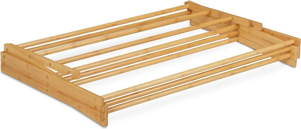 Porte-serviettes extensible bambou résistant humidité - Support de bain - 9
