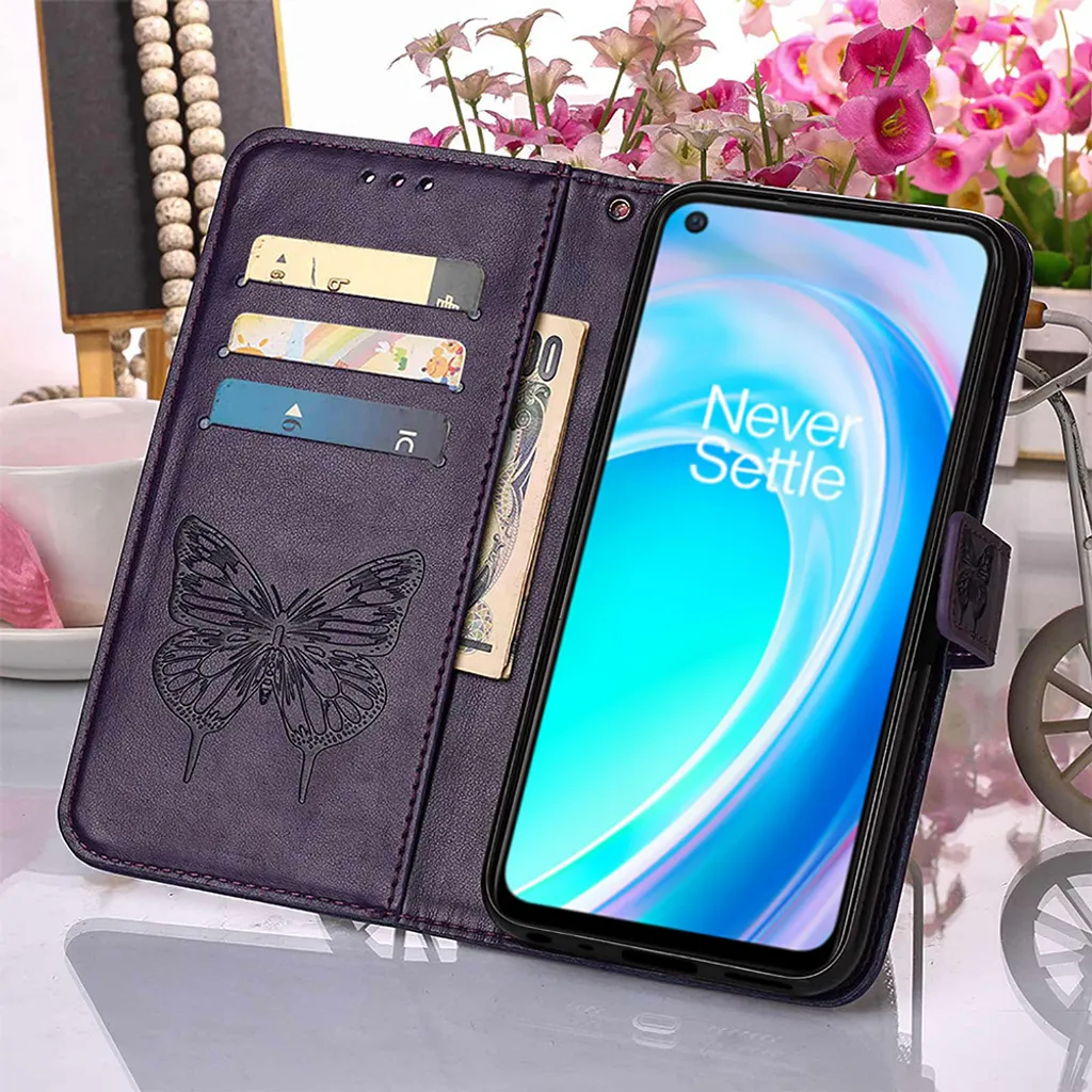 Custodia per OnePlus Nord CE 2 Lite 5G, Cover in Pelle Colore Solido con Portafoglio, Supporto e Cinturino - Oro Rosa