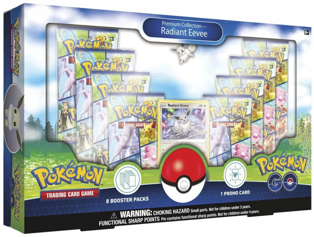 Coffret Pokémon GO Collection Premium Évoli Radieux avec 8 Boosters JCC