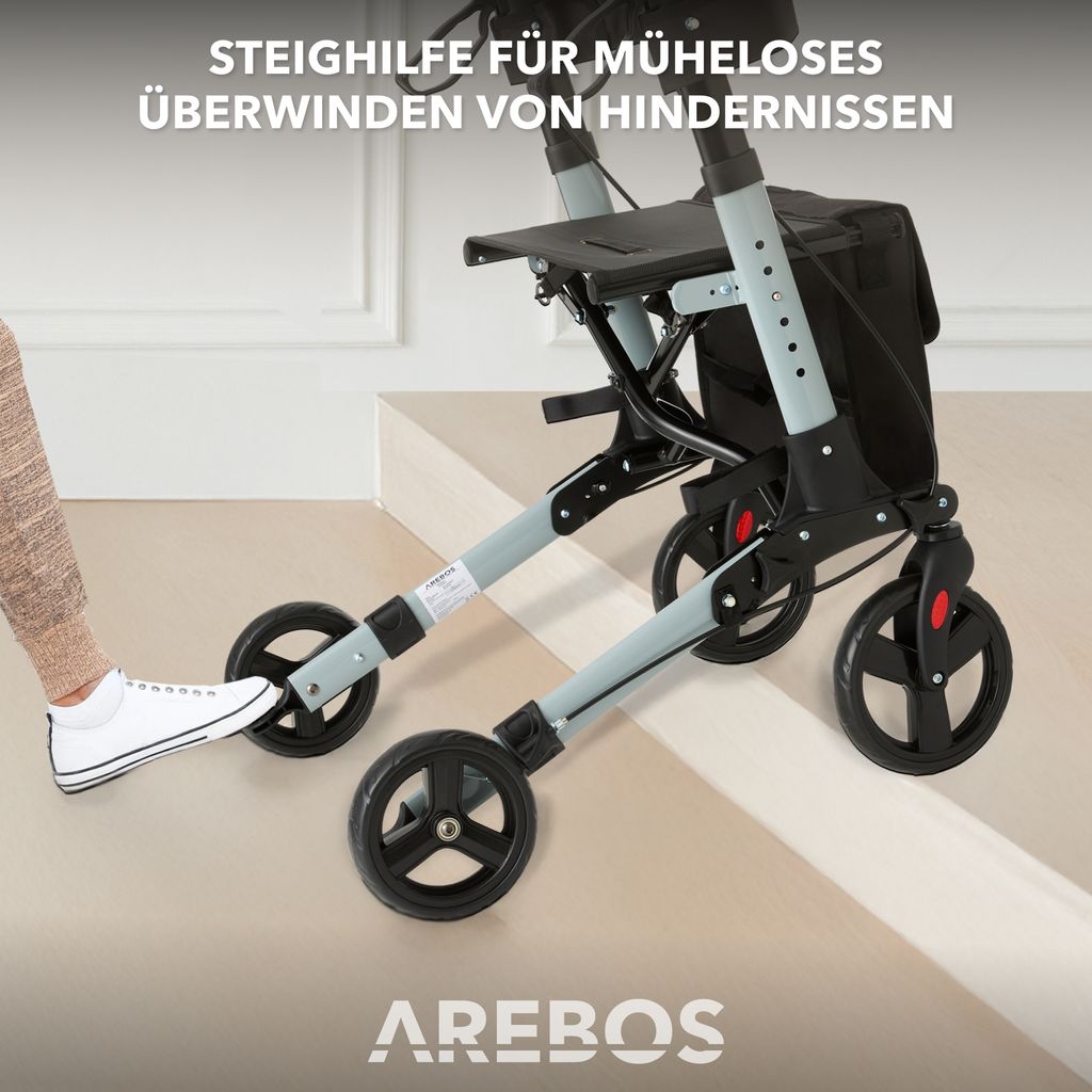 AREBOS ľahký rolátor, rolátory, 6-pozičné nastavenie výšky, Obrázok produktu 8