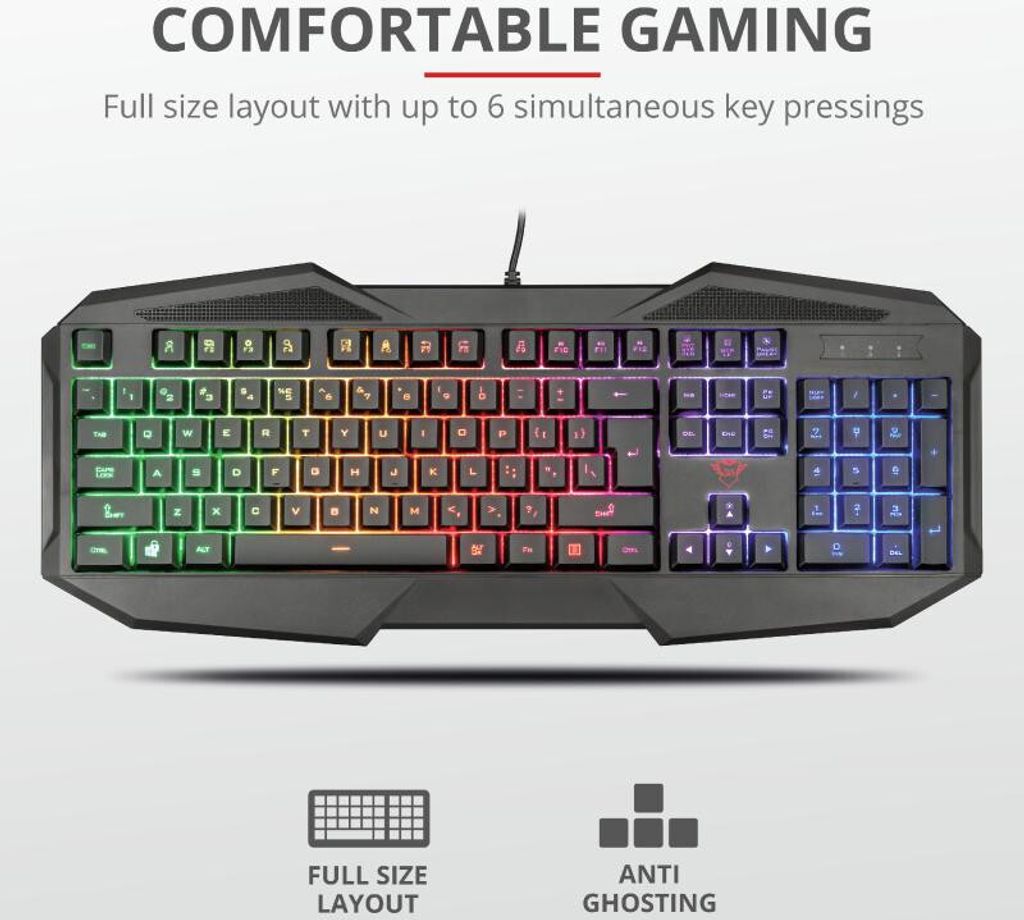 Trust GXT 830-RW Avonn, Kábel, USB, Membránový spínač Obrázok produktu 