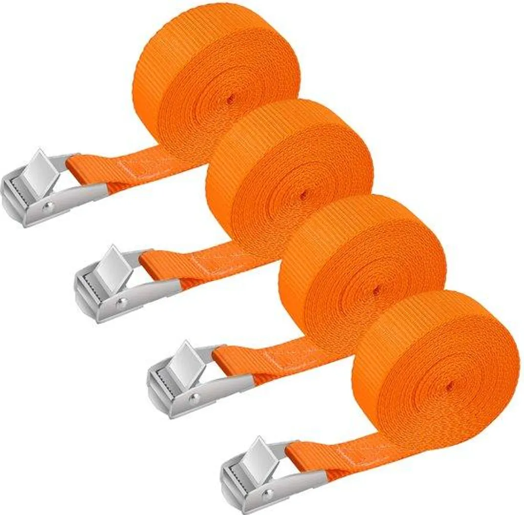 Sangles à Griffes de 2m pour Vélo et Moto, Lot de 4 Courroies Noires