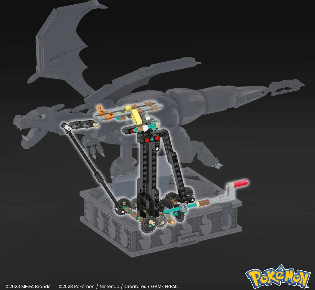 Jeu de construction Pokémon Glurak MEGA Motion idéal pour l'exposition - 3
