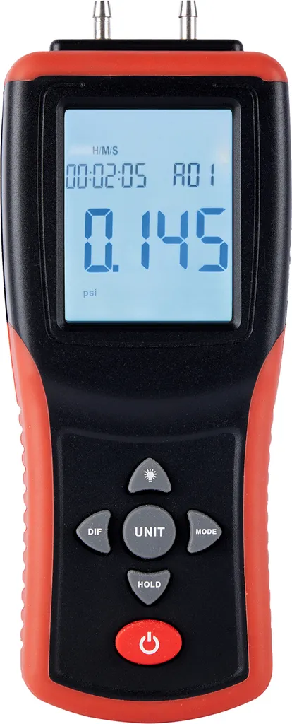 Testeur de pression haute précision 2 Psi, écran rétroéclairé et 12 unités - 4