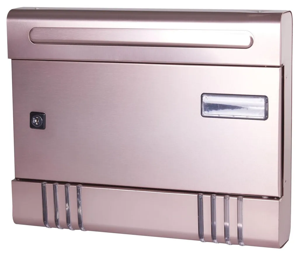 Petite boîte aux lettres pour entrée étroite Brixo Pluto Bronze Chic