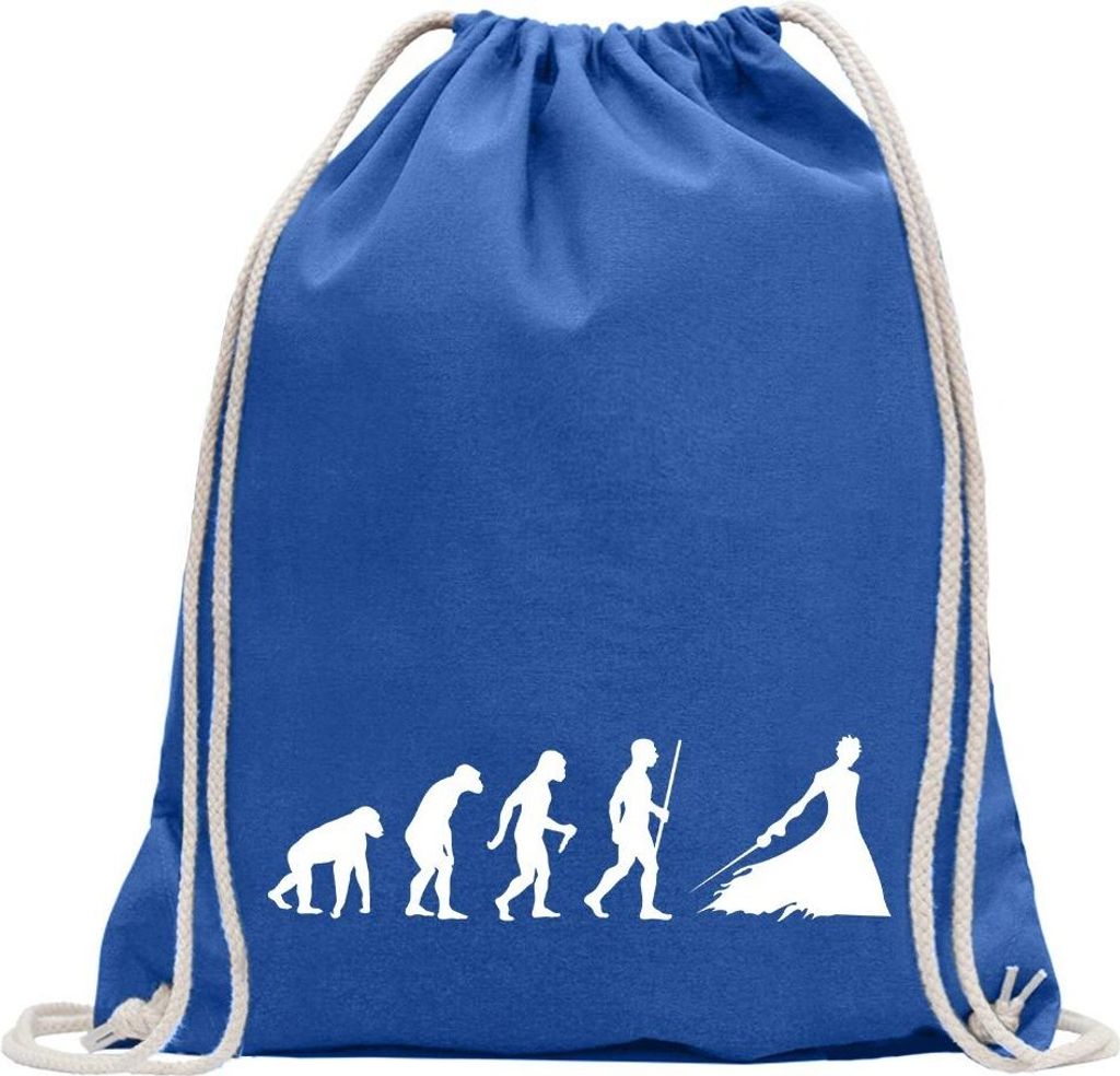 Kiwistar - Turnbeutel - royal - Samurai Schwert Evolution - Fun Rucksack Sport Beutel Gymsack Baumwolle mit Ziehgurt