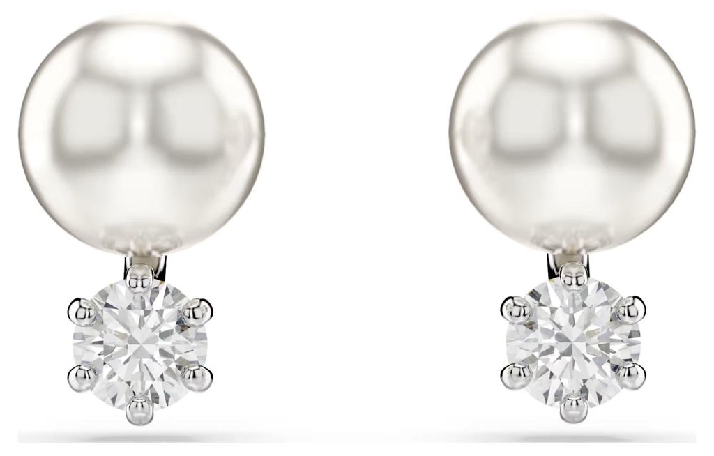 Swarovski Ohrstecker Damen Matrix Kristallperle Weiß Produktbild 