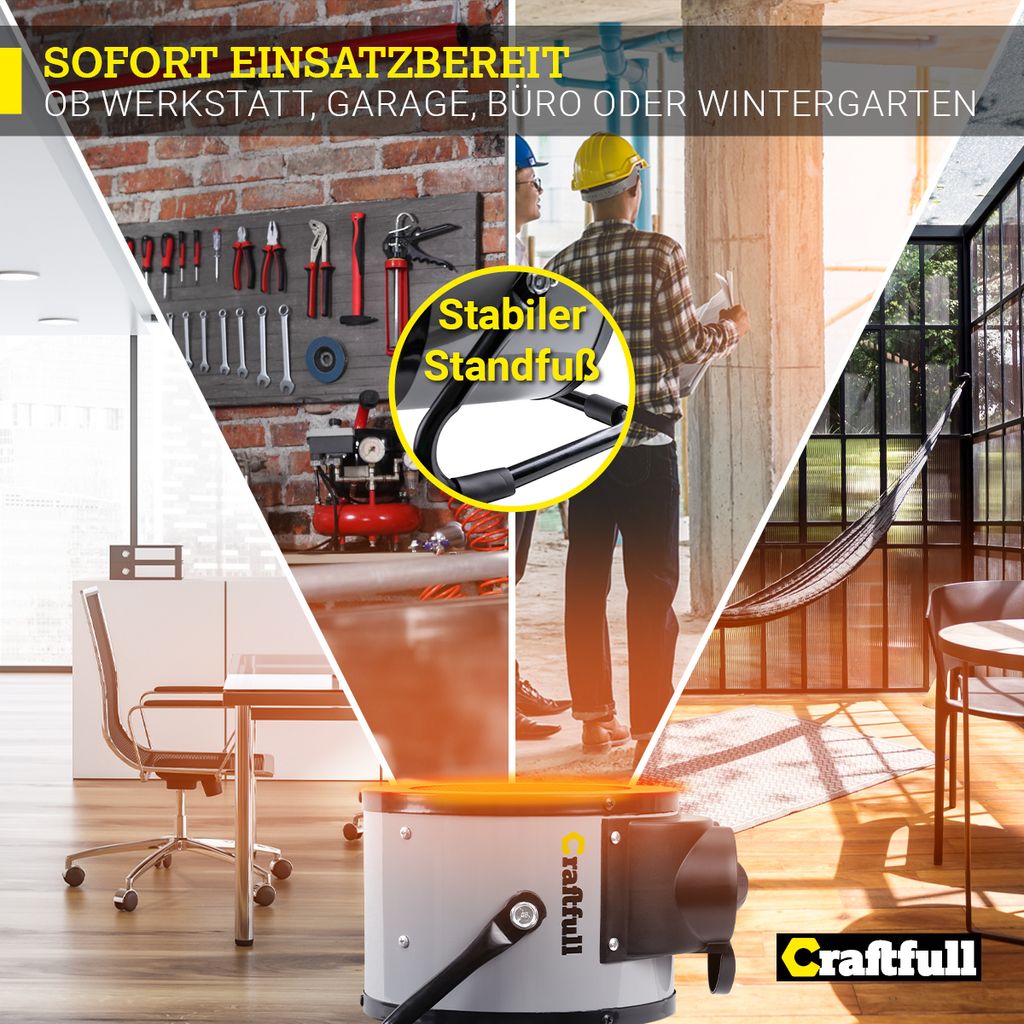Craftfull Keramik-Heizlüfter HL1000 | 2000-3000 Watt - Produktbild 5