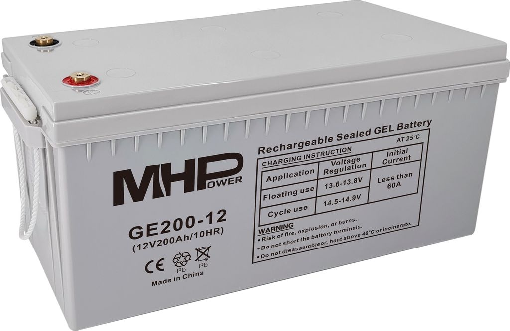 MHPower GE200-12 12V/200Ah gélová batéria Obrázok produktu 