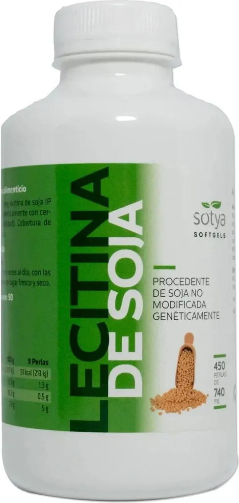 Lécithine de soja Sotya riche en phospholipides - 450 perles de 500 mg