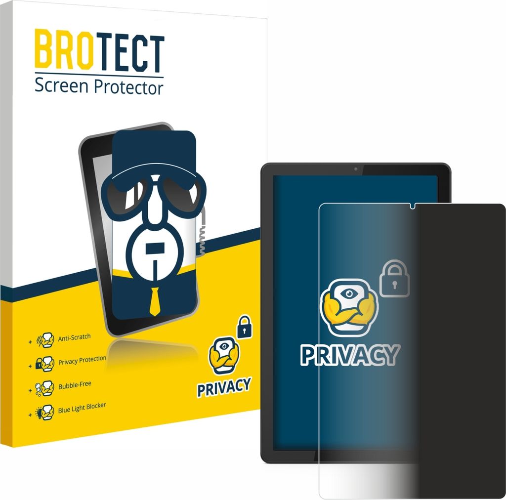 BROTECT Sichtschutzfolie für Lenovo Tab M9 Anti-Spy Privacy Sichtschutz Blickschutz Folie Blaulicht-Schutz